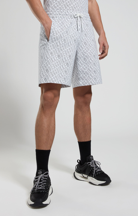 Men's shorts all-over print, WHITE, hi-res-1