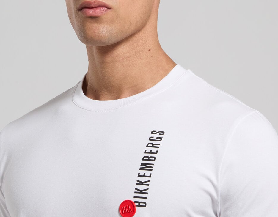 Slim fit men’s T-shirt, WHITE Slim fit men’s T-shirt, WHITE, hi-res-1