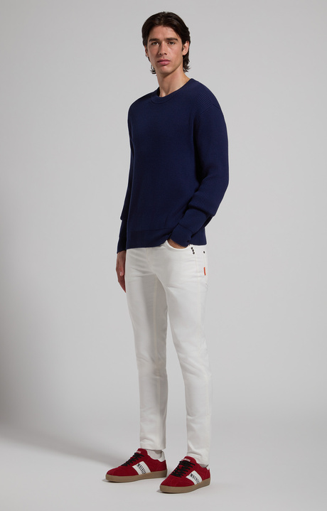 Textured men’s sweater, BLACK IRIS, hi-res-1