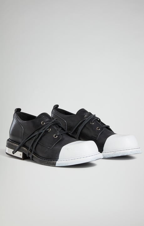 MEN'S LACE-UP SHOES - MET HOLE, BLACK/WHITE MEN'S LACE-UP SHOES - MET HOLE, BLACK/WHITE, hi-res-1