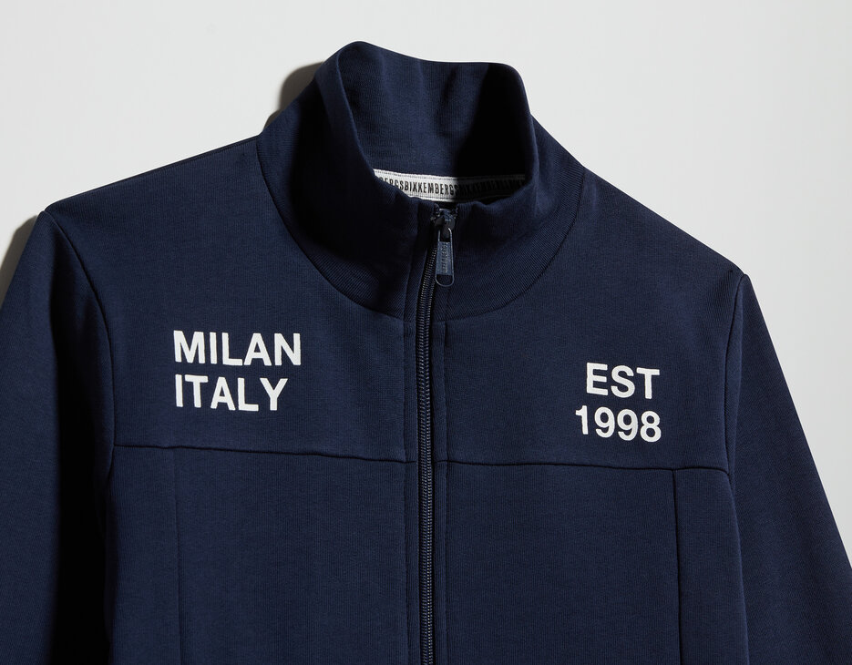 Boy's jacket with zip, BLACK IRIS, hi-res-1