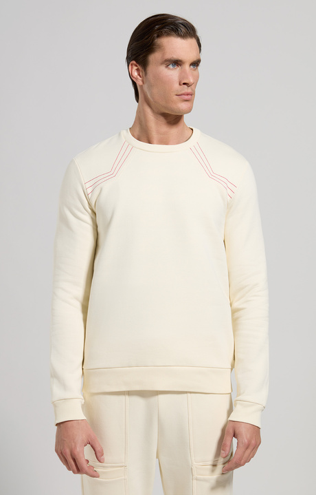 Men's sweatshirt with decorative stitching, TURTLEDOVE, hi-res-1