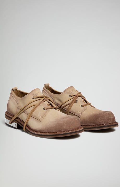 Men's lace-up shoes - Met Hole, BEIGE Men's lace-up shoes - Met Hole, BEIGE, hi-res-1