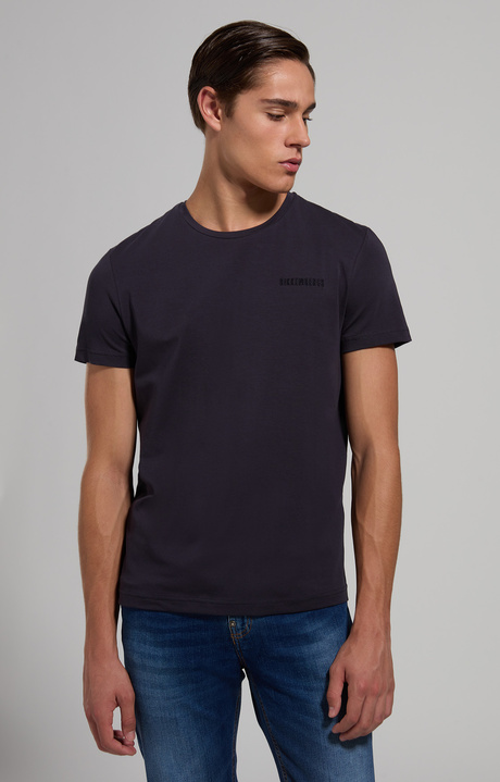 Men's embroidered logo T-shirt, BLUE GRAPHITE, hi-res-1