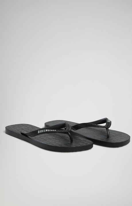 Men's flip flops with sack, BLACK Men's flip flops with sack, BLACK, hi-res-1