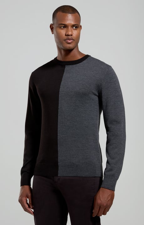 Men’s sweater with broken logo, BLACK, hi-res-1