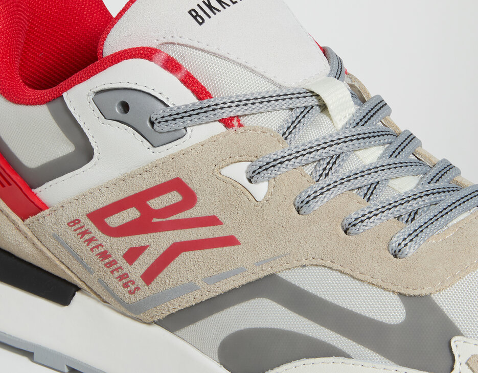 Men&rsquo;s Retro sneakers, IVORY/ORANGE, hi-res-1