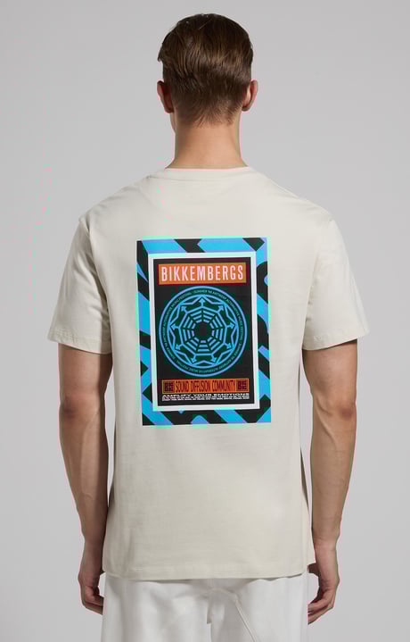 Men’s T-shirt with back print, SILVER BIRCH Men’s T-shirt with back print, SILVER BIRCH, hi-res-1