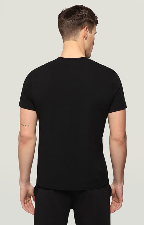 Men's T-shirt with GYM print, BLACK Men's T-shirt with GYM print, BLACK, hi-res-1