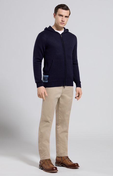Men's contrast lettering pullover, DEEP WEEL, hi-res-1
