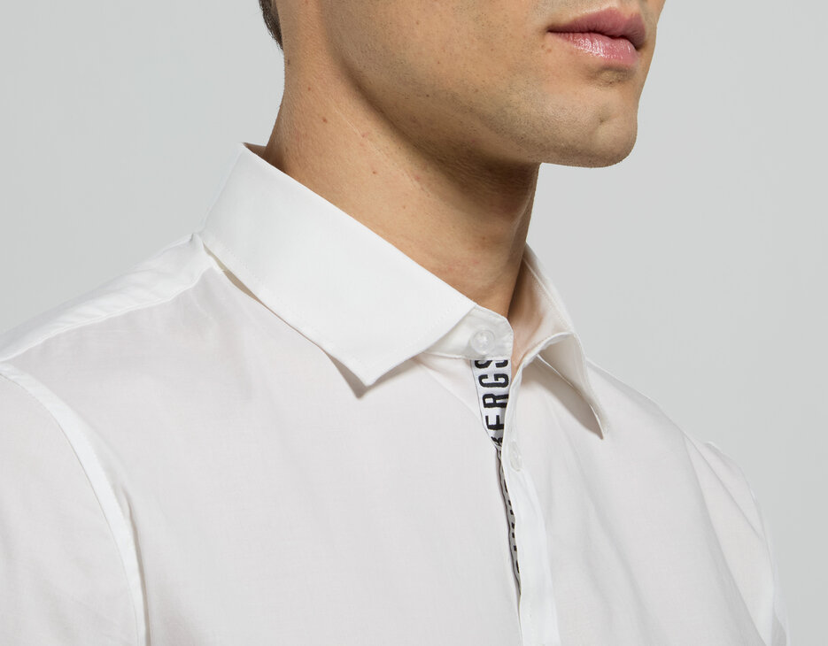 Camicia uomo con tape, WHITE, hi-res-1