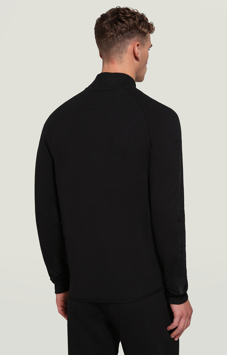 Men's zip sweatshirt, BLACK, hi-res-1