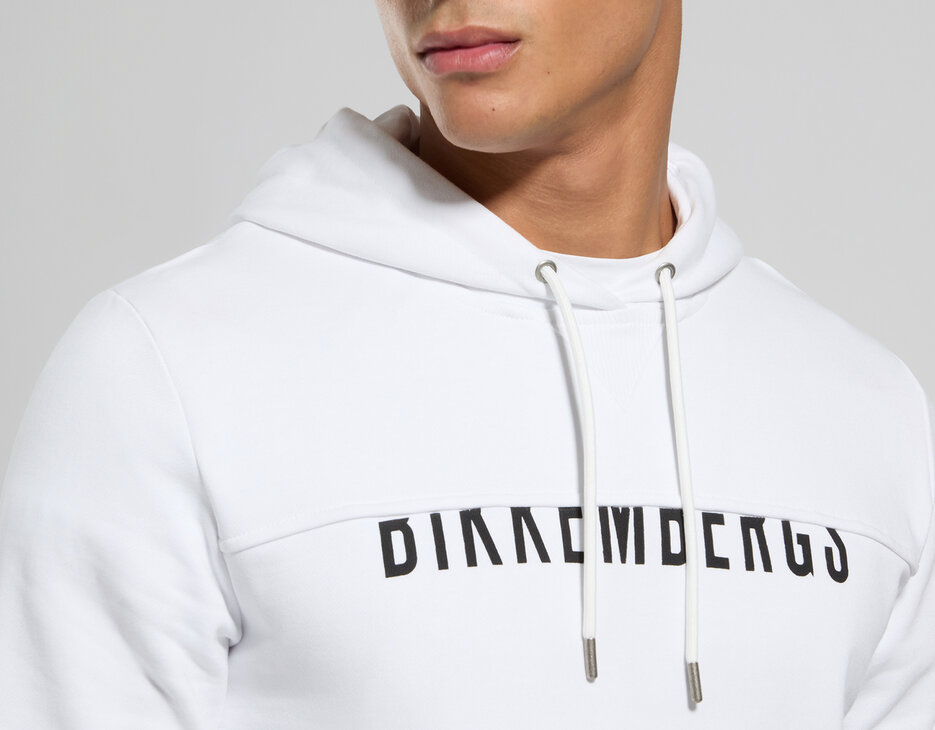 Men's hoodie sweatshirt, WHITE, hi-res-1