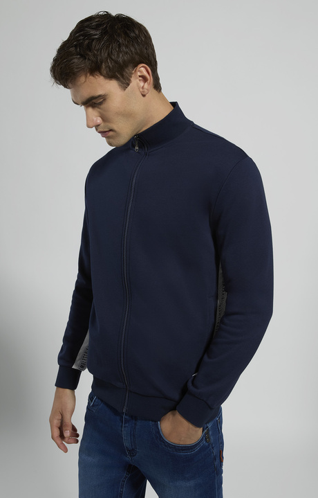 Men's sweatshirt with mesh inserts, BLACK IRIS, hi-res-1