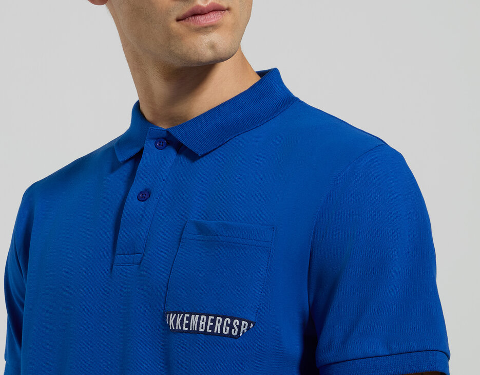 Men's polo with logo tape detail, SURF THE WEB, hi-res-1