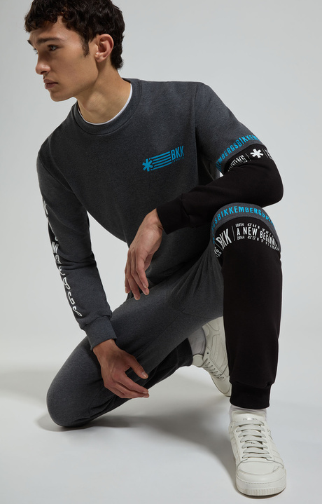 Men's sweatshirt with Seaport print, DARK SHADOW, hi-res-1
