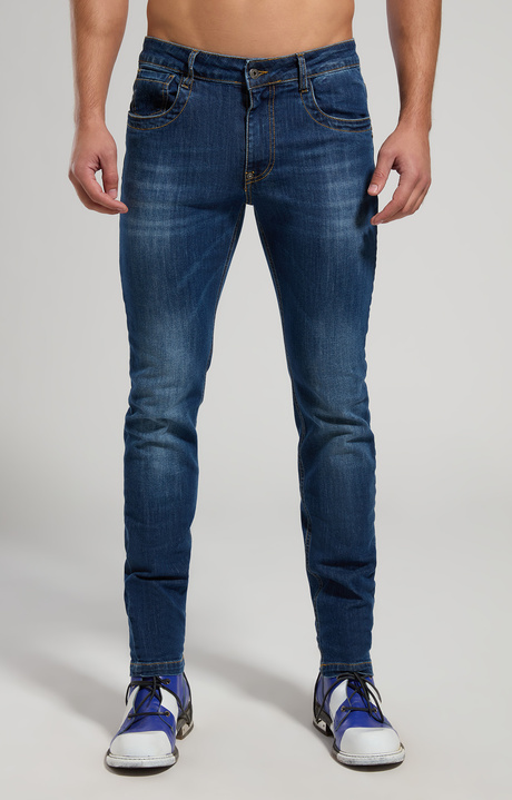 Slim fit men's jeans, BLUE DENIM LAV.RINSE, hi-res-1