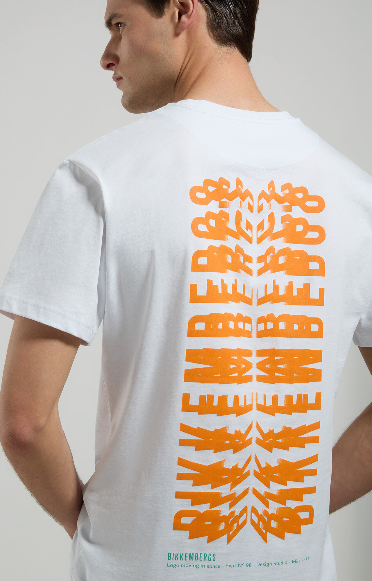 dirk bikkembergs Optical print men's T-shirt Outlet | Vêtements