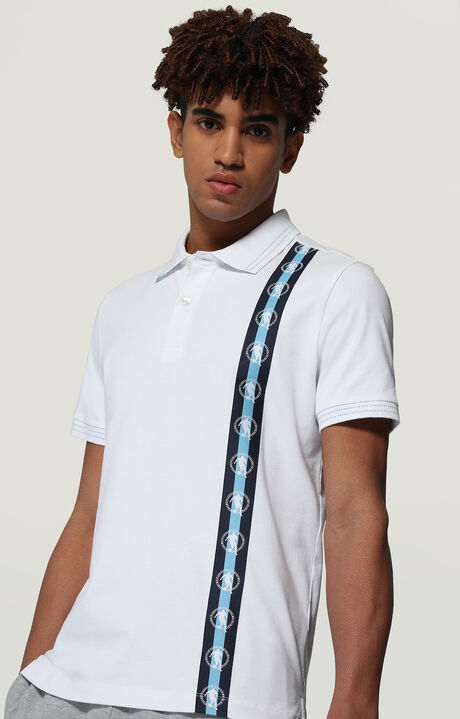 colina gráfico Negociar Polo para hombre con dobladillo asimètrico | WHITE | Bikkembergs