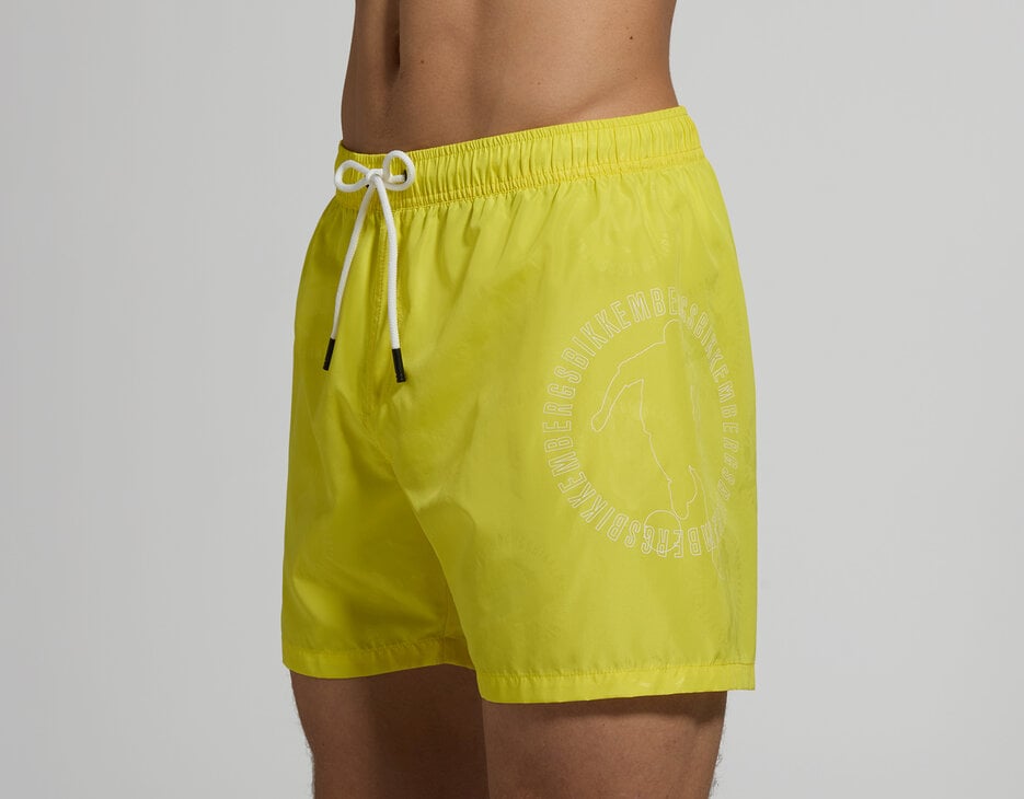 Men's print boardshorts, YELLOW Men's print boardshorts, YELLOW, hi-res-1