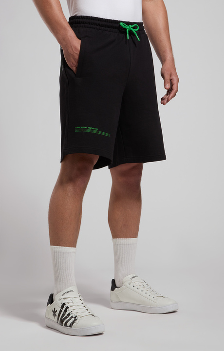 Men's fleece shorts, BLACK Men's fleece shorts, BLACK, hi-res-1