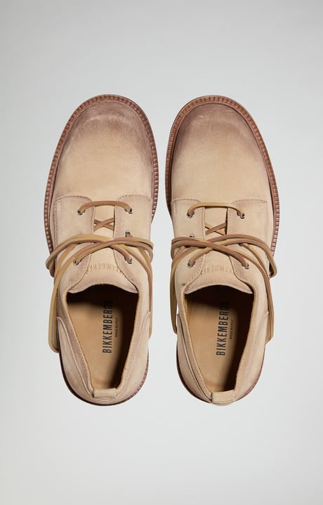 Men's lace-up shoes - Met Hole, BEIGE, hi-res-1