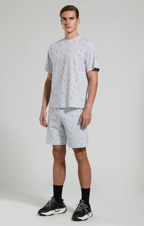 Men's shorts all-over print, WHITE, hi-res-1