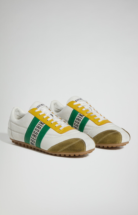 Men&rsquo;s Soccer sneakers with used finish, PALUDE/YELLOW, hi-res-1