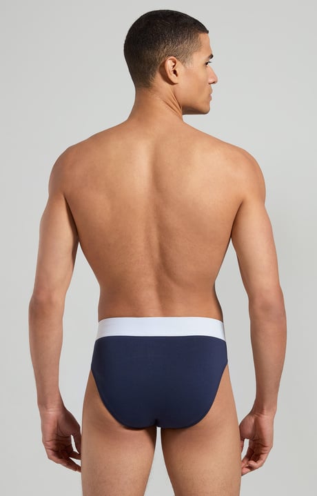 2-pack men's high-waisted men's briefs, NAVY 2-pack men's high-waisted men's briefs, NAVY, hi-res-1