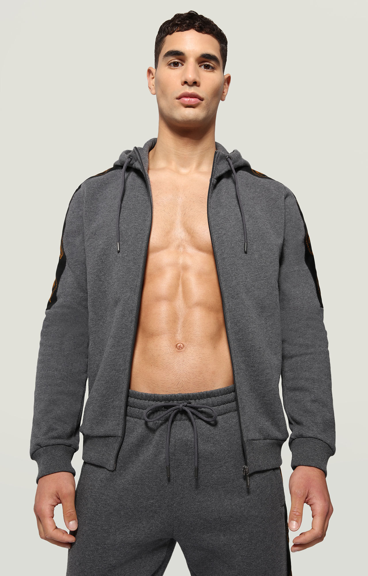 dirk bikkembergs Men's sweatshirt with jacquard tape
