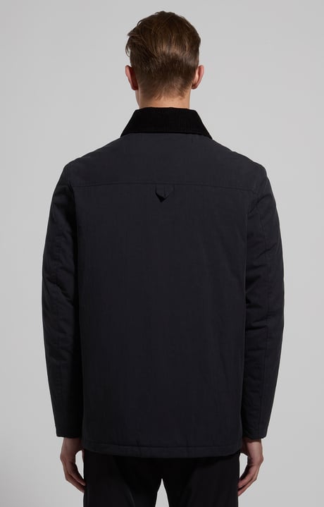 Men’s waxed cotton jacket, BLACK IRIS, hi-res-1