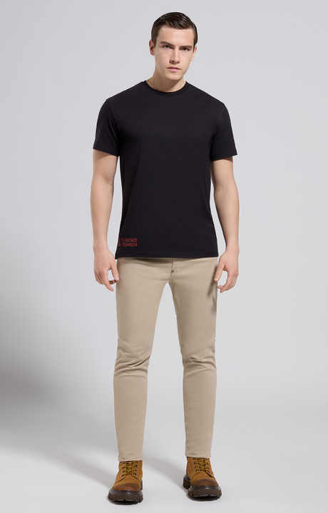 Men's T-shirt with print on back, METEORITE BLACK, hi-res-1