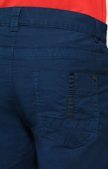 Men's shorts garment-dyed, TURQUOISE, hi-res-1