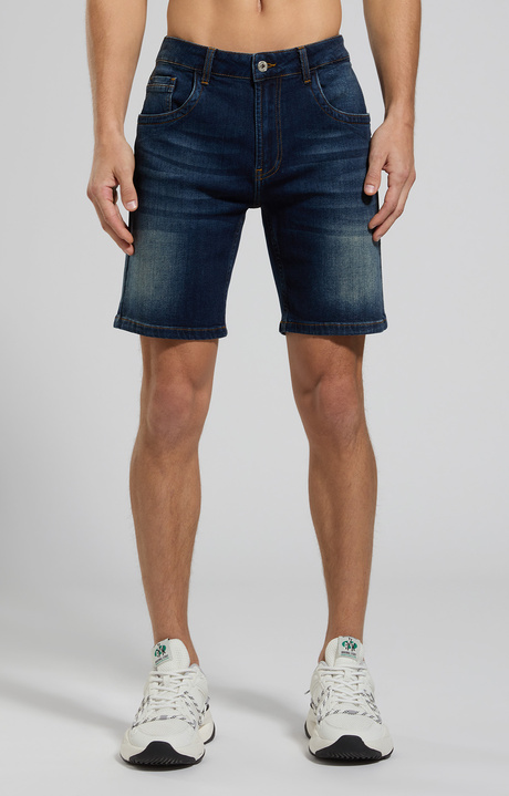 Regular fit men's shorts, L2 BLUE DENIM, hi-res-1