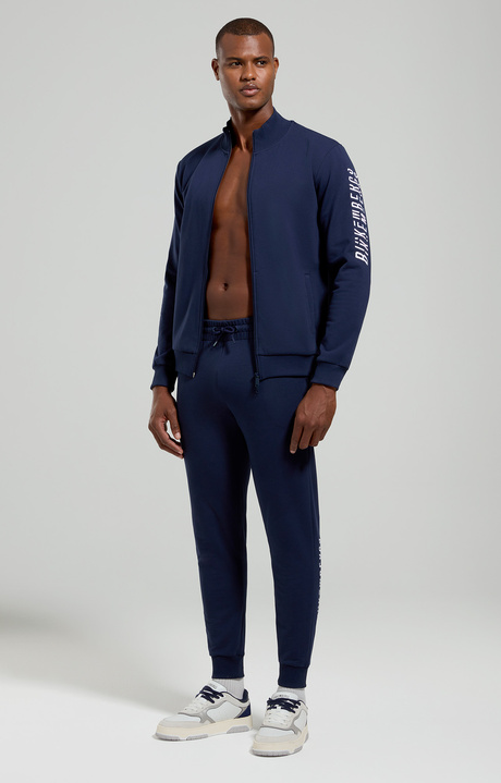 Embroidered men's joggers, BLACK IRIS, hi-res-1