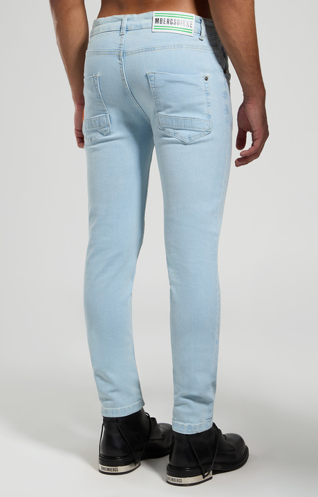 Slim fit men's jeans, L6 BLUE DENIM, hi-res-1