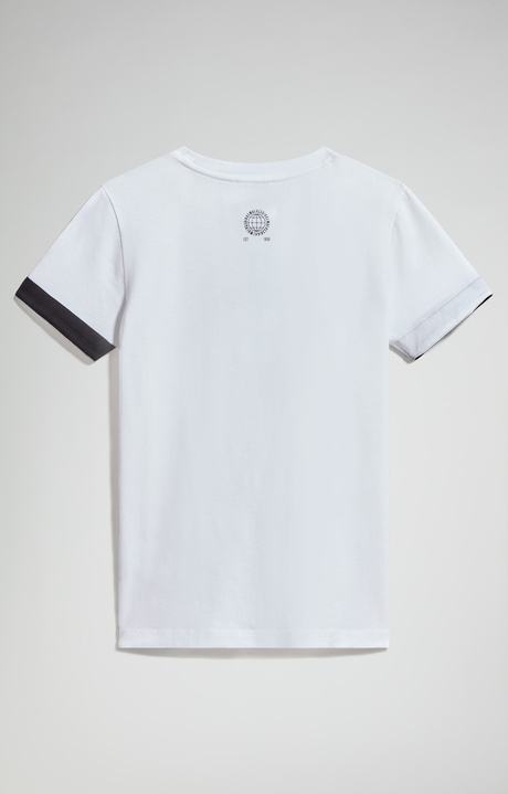 Boys&rsquo; T-shirt with sleeve detail, WHITE, hi-res-1
