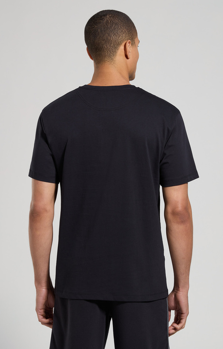 Men's T-shirt with intarsia, ANTHRACITE, hi-res-1