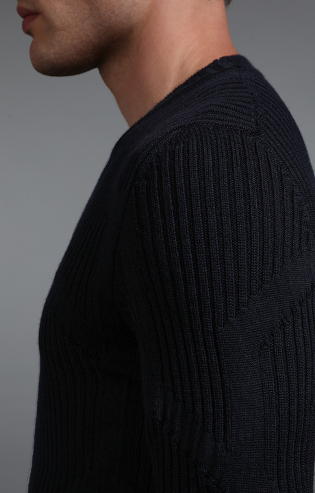 Men's navy sweater, NAVY, hi-res-1