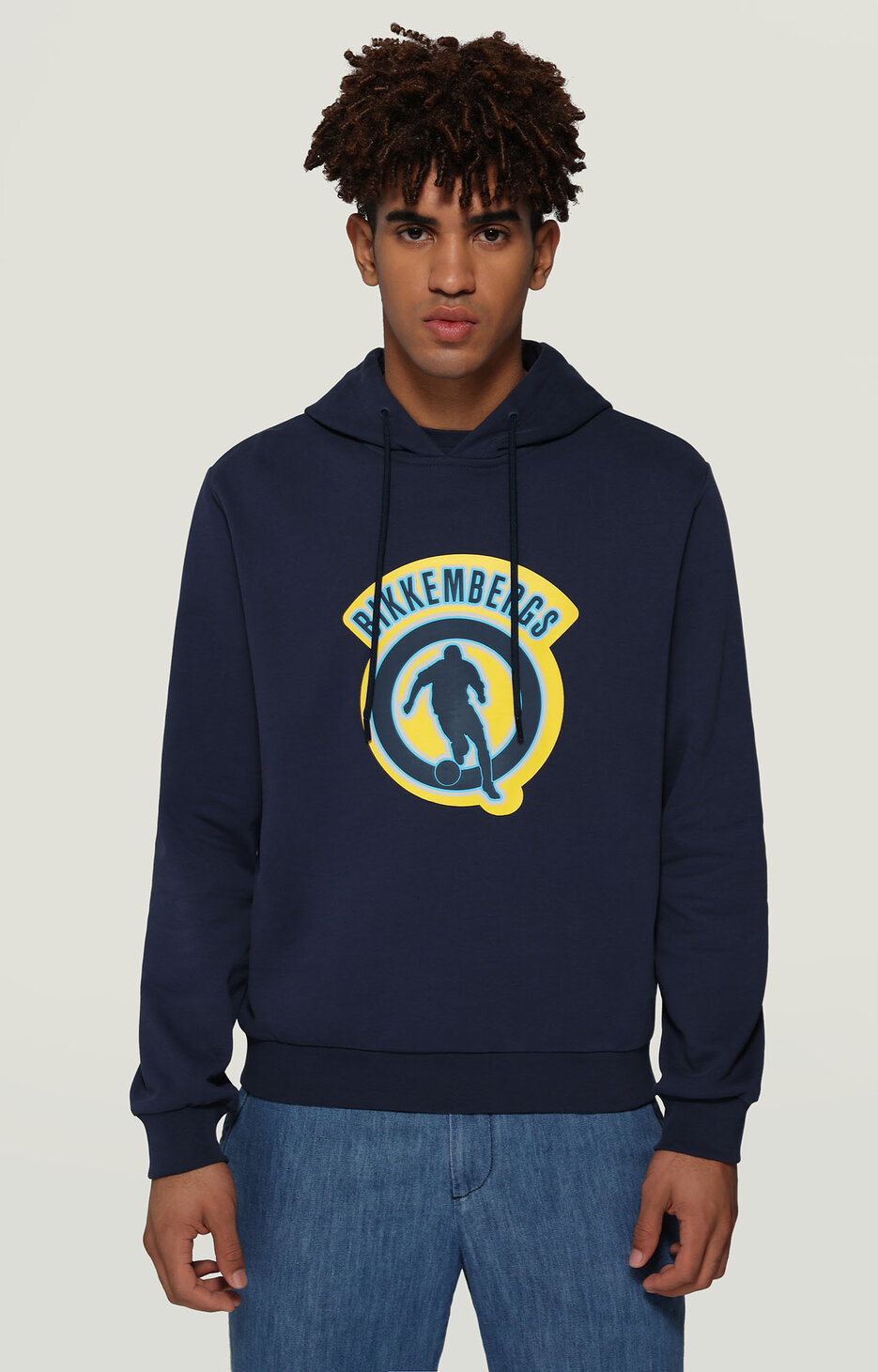 Men's sweatshirt with 3D print, BLUE Men's sweatshirt with 3D print, BLUE, hi-res-1