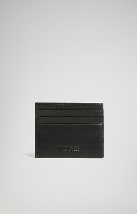 Men's Rohan saffiano leather card holder, BLACK, hi-res-1