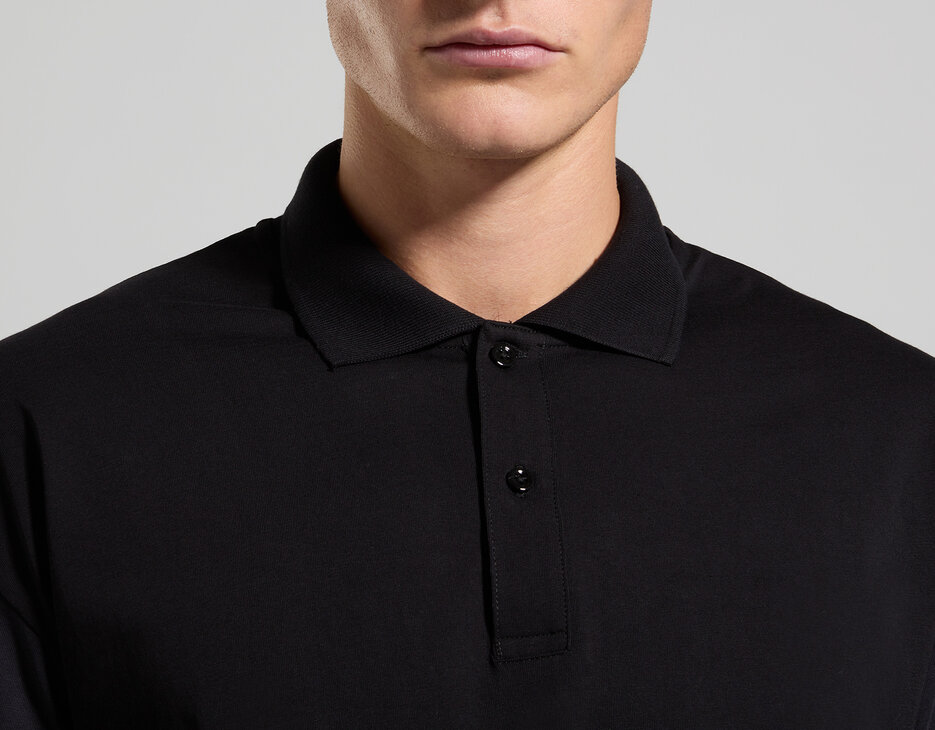 Boxy fit men's polo shirt, ANTHRACITE Boxy fit men's polo shirt, ANTHRACITE, hi-res-1