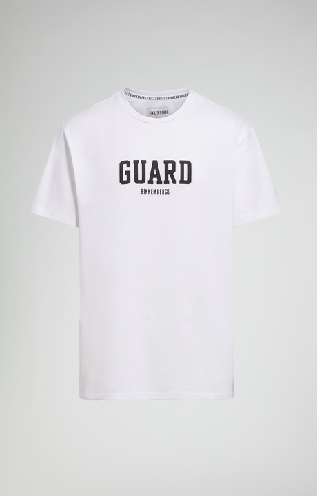 Men's T-shirt with Chain print, WHITE, hi-res-1