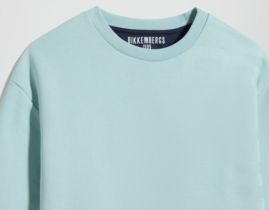 Boys' Cotton Crew Neck Sweatshirt, STERLING BLUE, hi-res-1