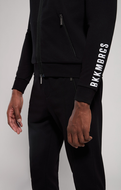 Printed men's sweatshirt, BLACK, hi-res-1
