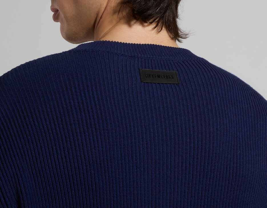 Textured men’s sweater, BLACK IRIS Textured men’s sweater, BLACK IRIS, hi-res-1
