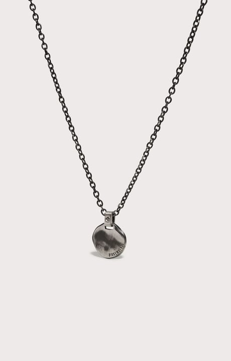 Men's necklace with medal pendant and diamond, VINTAGE Men's necklace with medal pendant and diamond, VINTAGE, hi-res-1