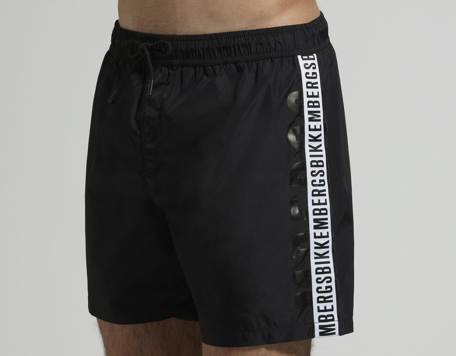 Men&rsquo;s drawstring swim shorts, BLACK, hi-res-1
