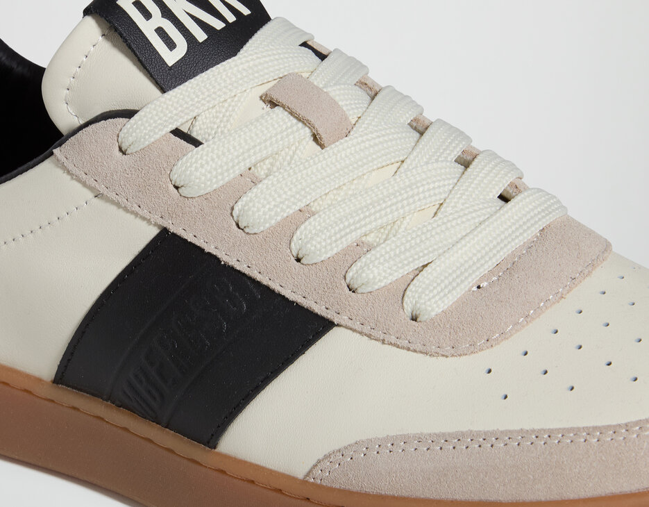 Men's Recoba M nappa leather and suede sneakers, IVORY/OFF WHITE, hi-res-1