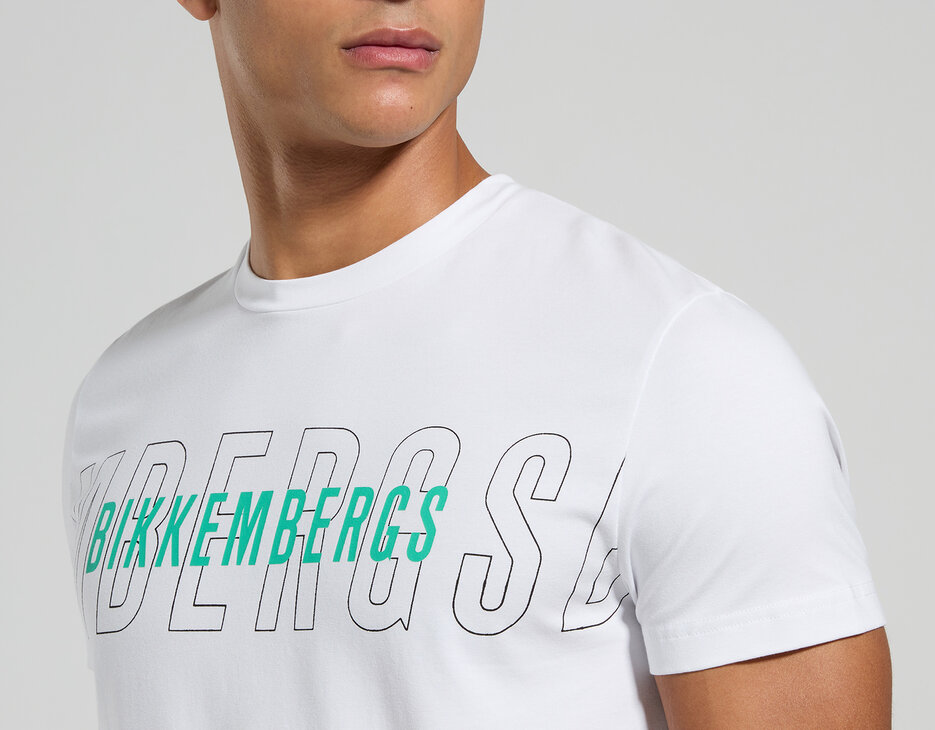 Men's logo print T-shirt, WHITE Men's logo print T-shirt, WHITE, hi-res-1